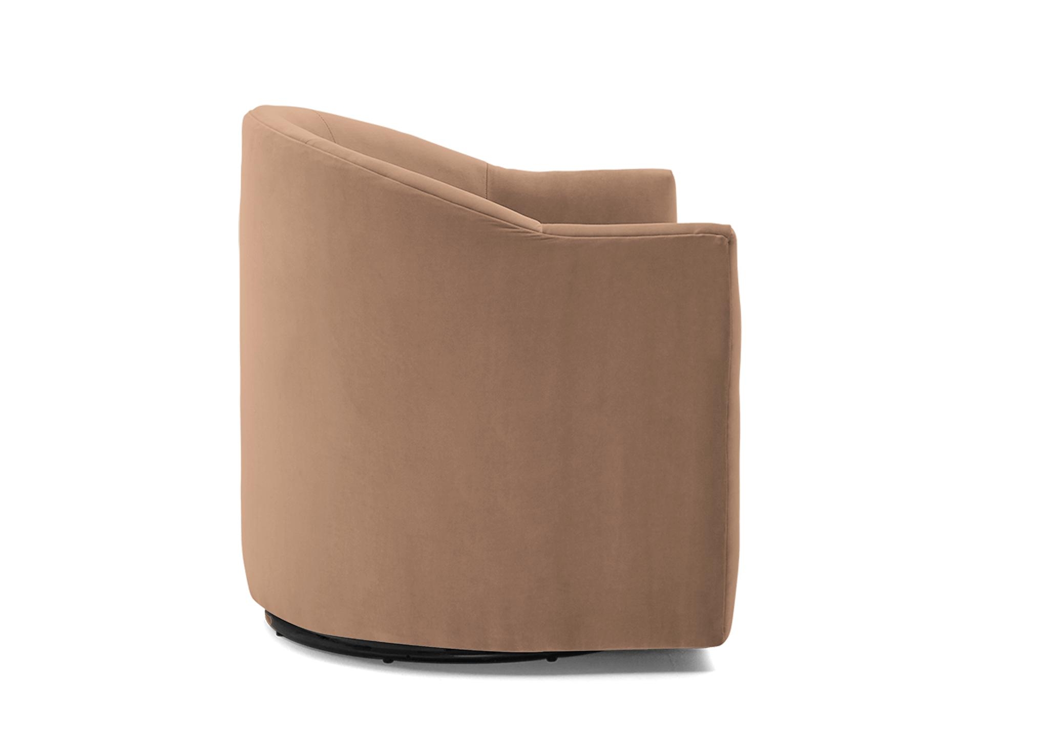 Pink Jolie Mid Century Modern Swivel Chair - Royale Blush - Image 2