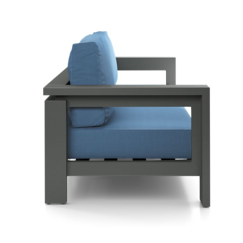 Walker Outdoor Metal Sofa with Sapphire Sunbrella ® Cushions - Image 2