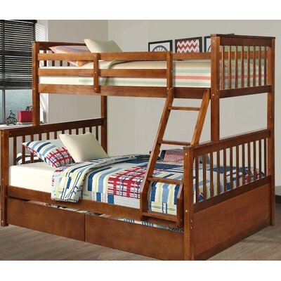 Biskra Twin Over Full Bunk Bed with 2 Drawers - Image 0
