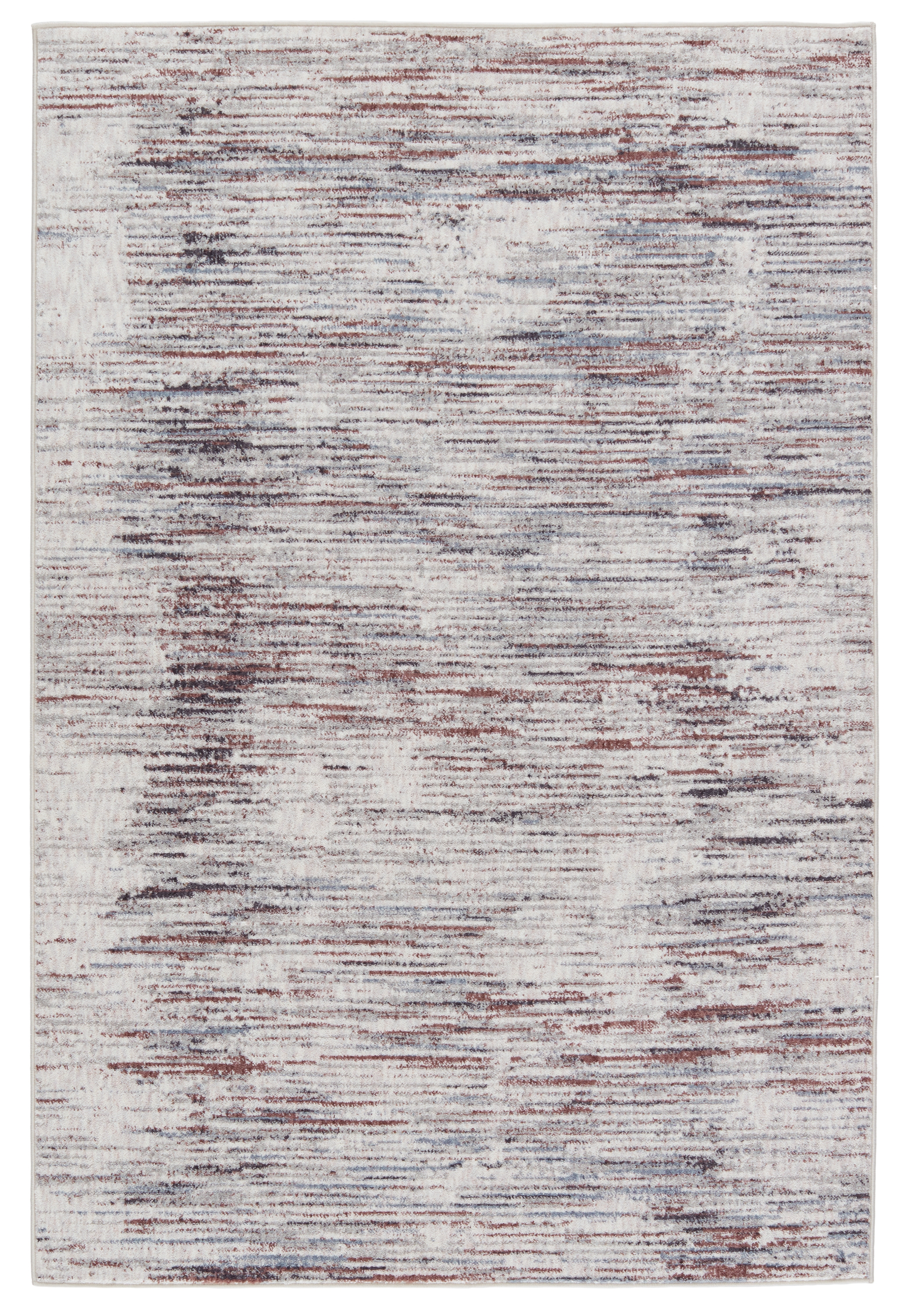 Vibe by Wystan Abstract Gray/ Burgundy Area Rug (9'X12') - Image 0
