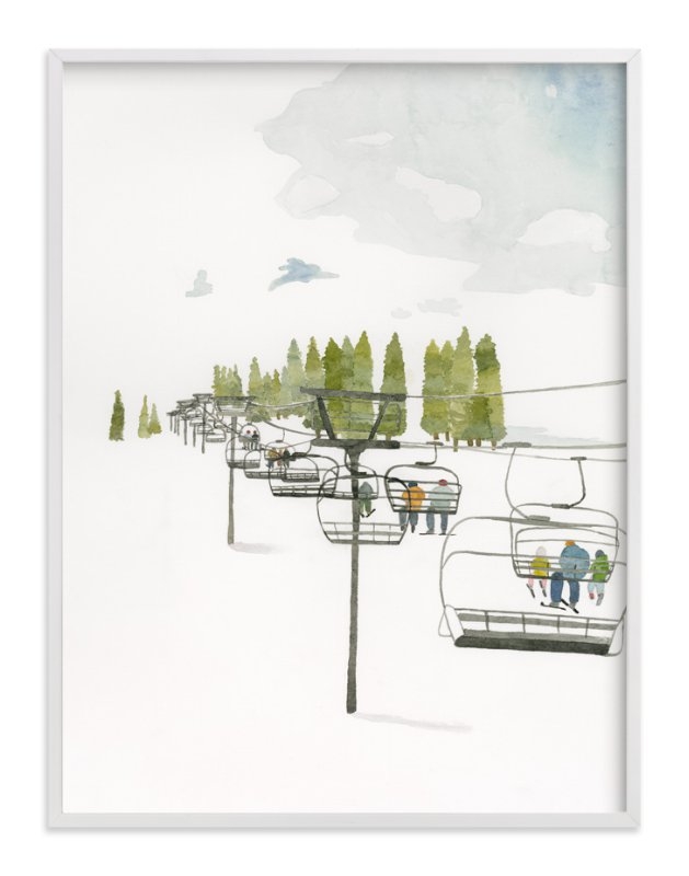 Ski Lift Limited Edition Fine Art Print 1 - Image 0