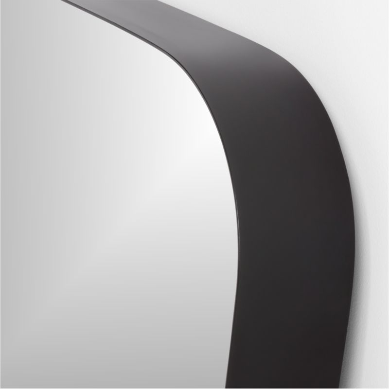 Edge Black Metal Wide Depth Floor Mirror 30"x70" - Image 2