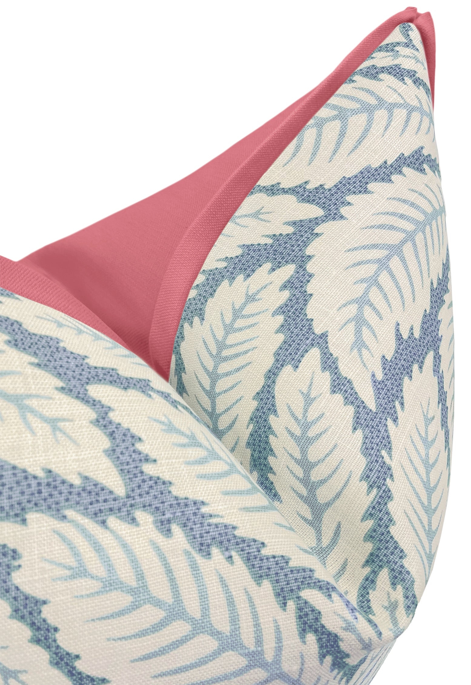 TALAVERA COTTON AND LINEN PRINT // BLUE | BRUNSCHWIG & FILS - 20" X 20" / BUTTERFLY FLANGE / Powder Blue - Image 5