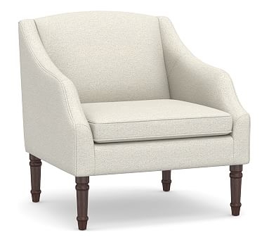 SoMa Emma Upholstered Armchair, Polyester Wrapped Cushions, Performance Boucle Oatmeal - Image 0