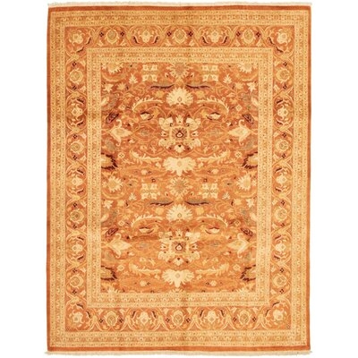 One-of-a-Kind Devonaire Hand-Knotted New Age 8' x 10'4" Wool Area Rug in Copper/Ivory - Image 0