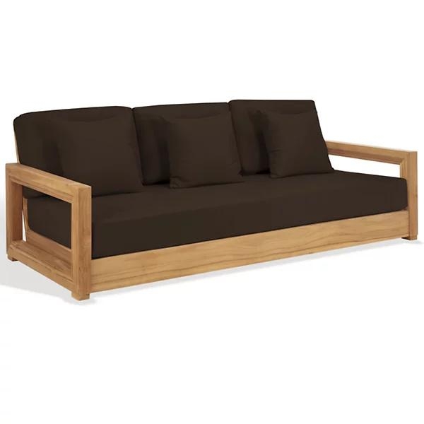 Anglim Brazilian Teak Outdoor 3-Seat Sofa - Image 0