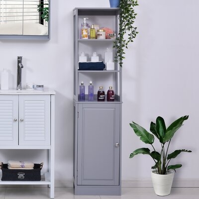Calafia 15.75" W x 63" H x 12.5" D Free-Standing Bathroom Cabinet - Image 0
