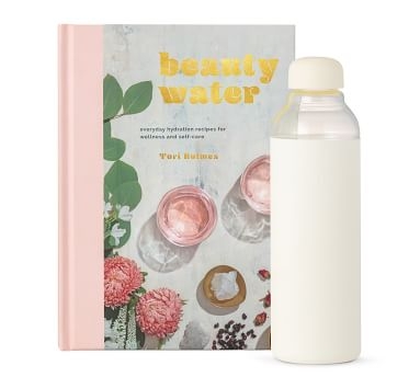 Beauty Water Hydration 2-Piece Gift Set (book &amp; water bottle) - Blush - Image 2