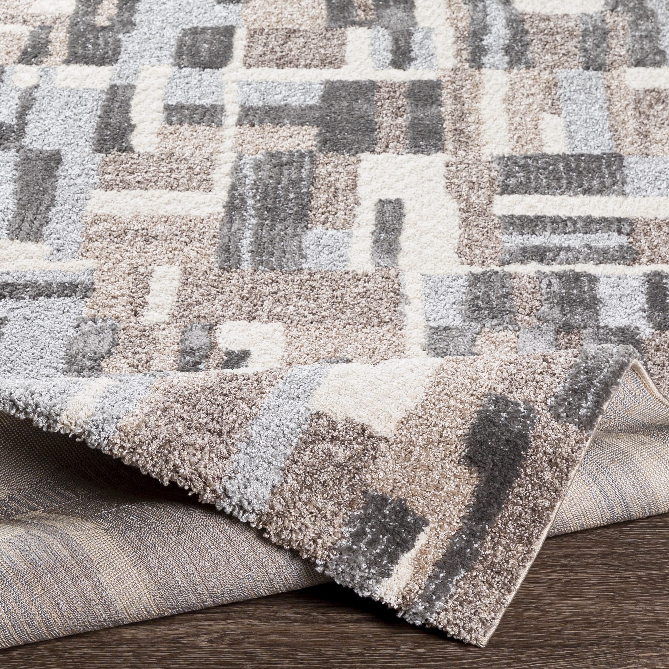 Cielo Gray Indoor 2' x 2'11" Machine Woven Rug - Image 4