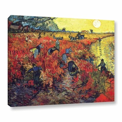 Red Vineyard at Arles by Vincent Van Gogh - Oil Painting Print on Canvas - Image 0
