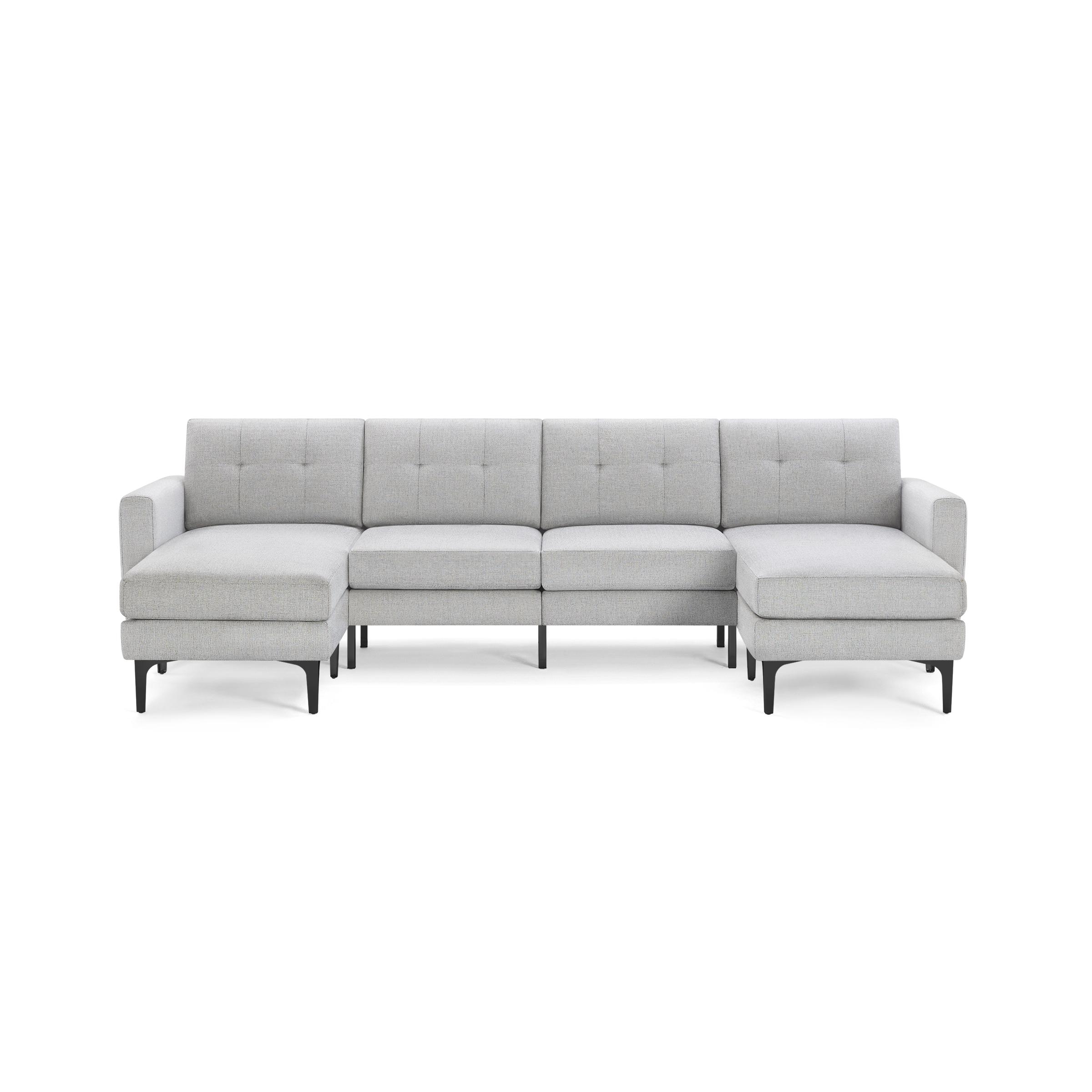 Nomad Double Chaise Sectional in Crushed Gravel - Image 0