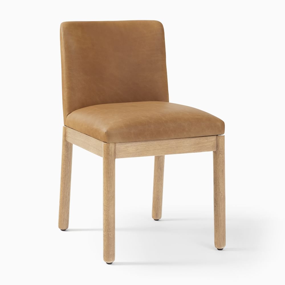 Hargrove Side Chair, Ludlow Leather, Sesame, Dune - Image 0