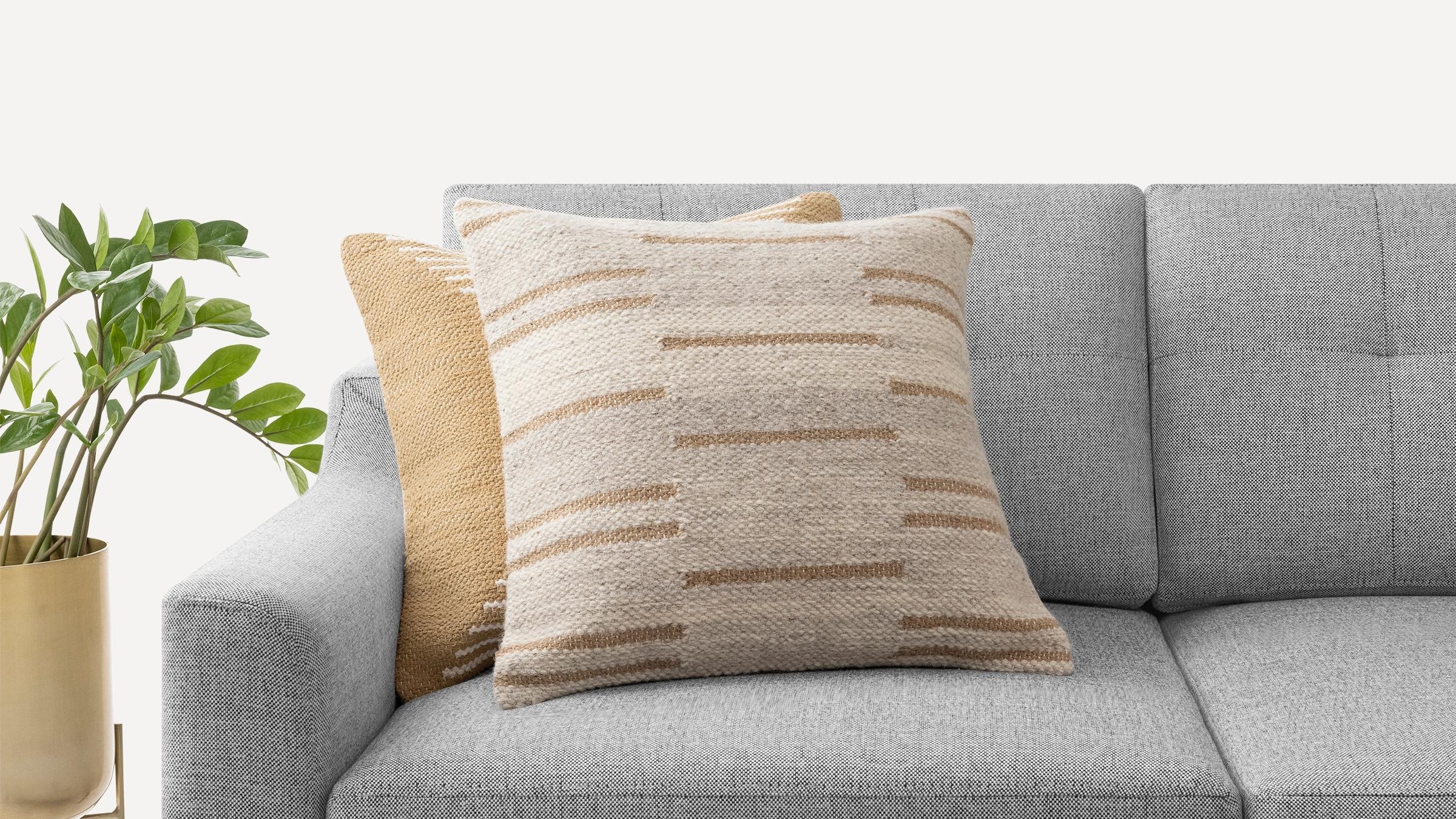 Interval Hand-tufted Pillow Cover in Beige - Image 3