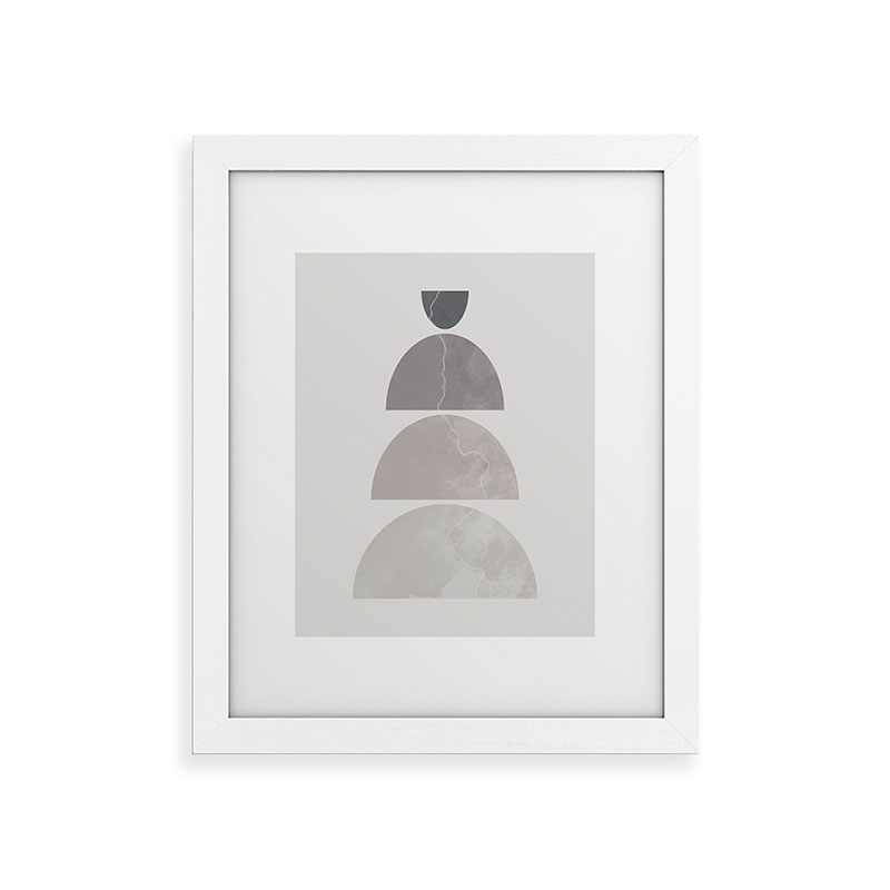 Monochrome Balance 1 by Alisa Galitsyna - Framed Art Print Classic White 16" x 20" - Image 0