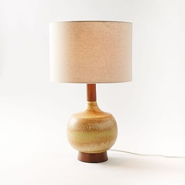 Modernist Table Lamp, Egg White/Natural, Set of 2 - Image 2