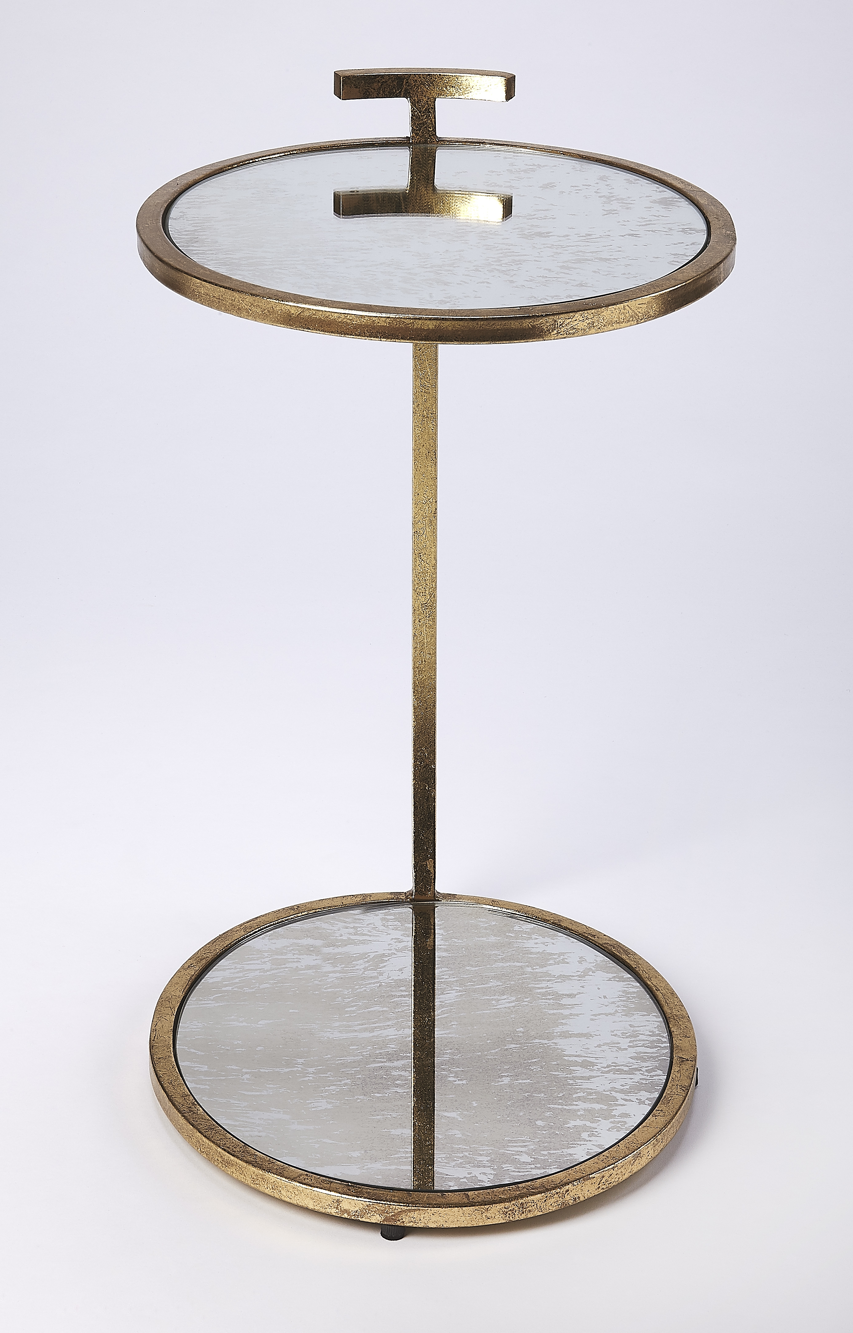 Ciro Antique Gold Leaf Side Table - Image 1