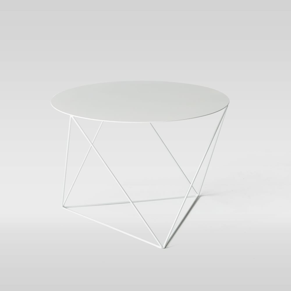 Eric Trine Octahedron Side Table, Matte White - Image 0