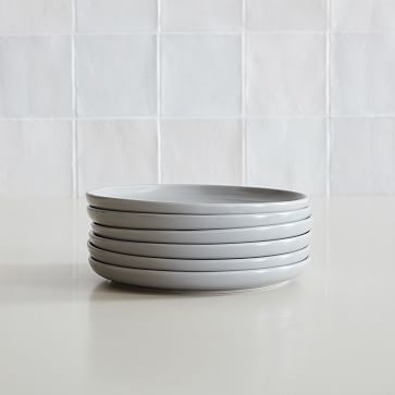 Stoneware Dinnerware, Salad Plate, Frost Gray, Set of 6 - Image 0