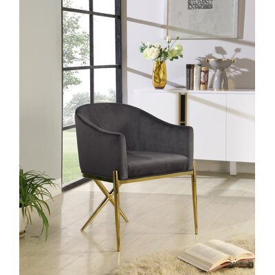 Krista Velvet Upholstered Arm Chair - Image 0