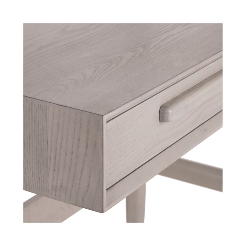 Tate Stone Grey Wood Bookcase Desk with Power - Image 5