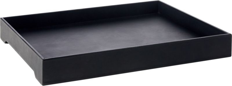 Fulton Black Leather Tray Table - Image 4
