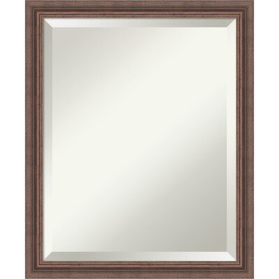 Distressed Rustic Brown Bathroom Vanity Wall Mirror - Image 0