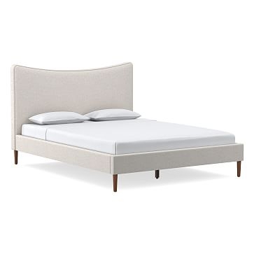 Myla No Tufting, Bed, Cal King, PCL, White, Cool Walnut - Image 0