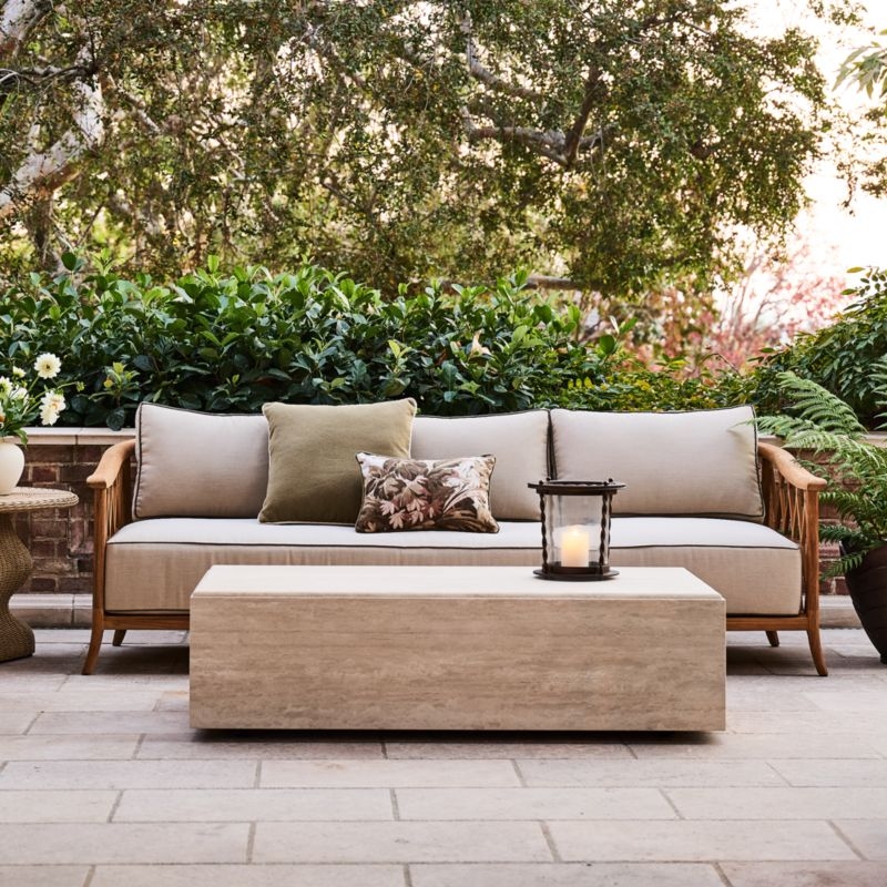 The Hartford 90" Wood Outdoor Sofa by Jake Arnold - Image 9