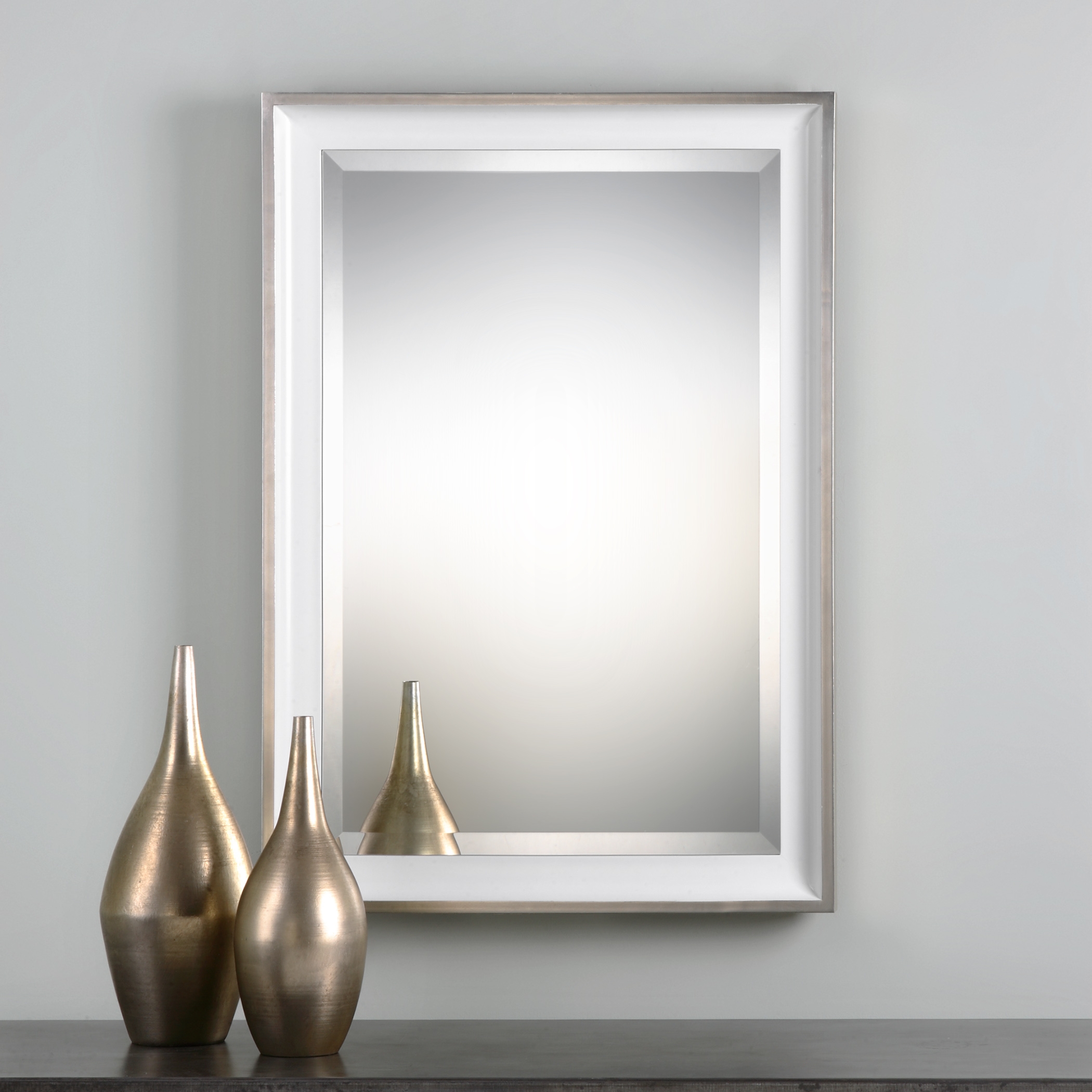Lahvahn White Silver Mirror - Image 2