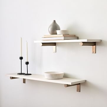 Linear Lacquer Shelf, White, Large - Image 2