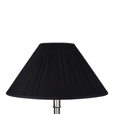 11.5" H X 24" W Empire Lamp Shade - (Spider Attachment) In Pleated Mushroom Black - Image 0