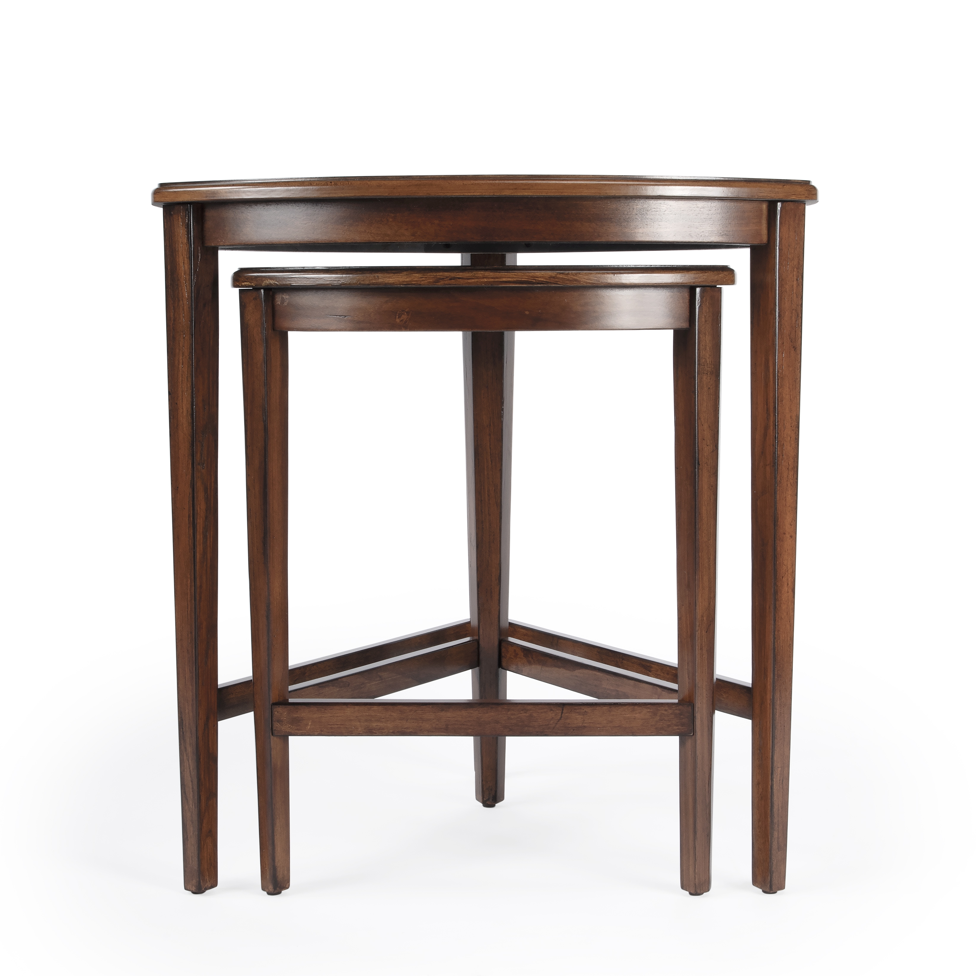 Finnegan Antique Cherry Nesting Side Tables - Image 3