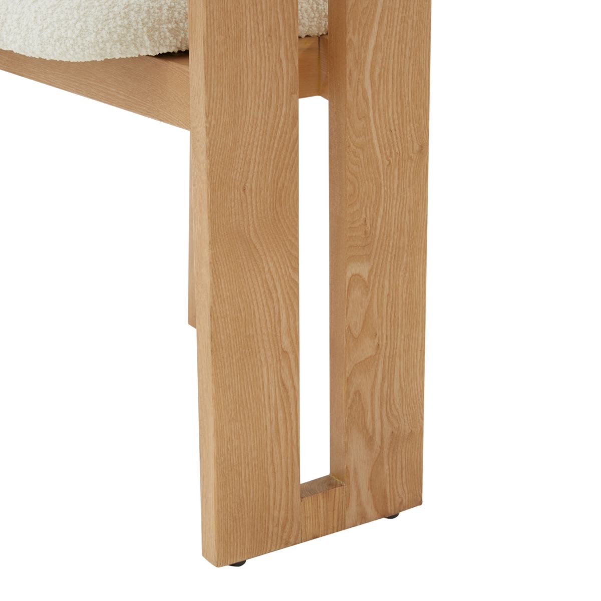 Halloway Boucle Dining Chair - Ivory/Natural - Image 2