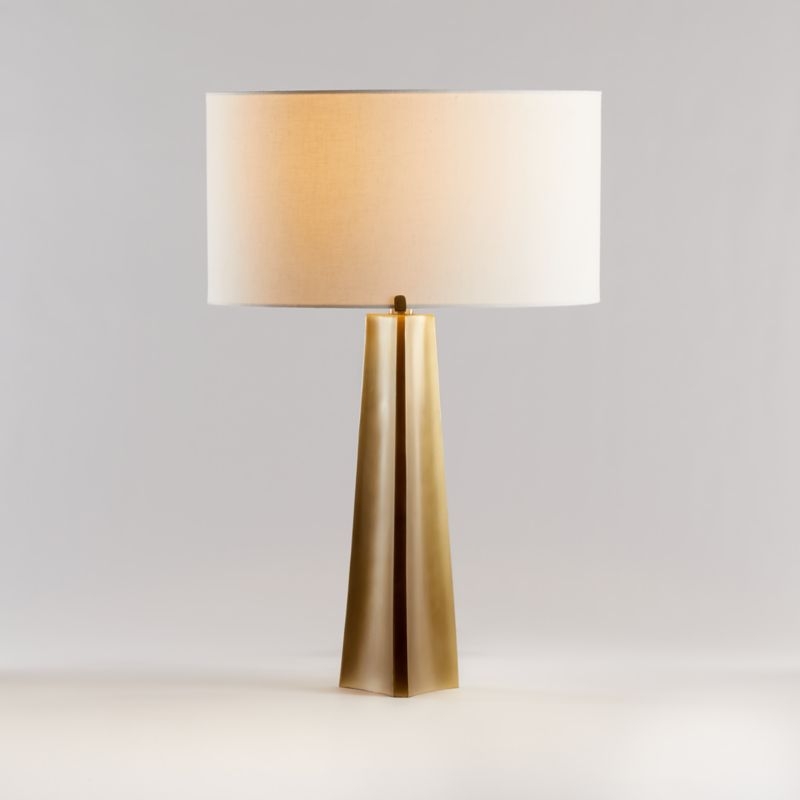 Isla Triangle Table Lamp, Brass, Set of 2 - Image 1