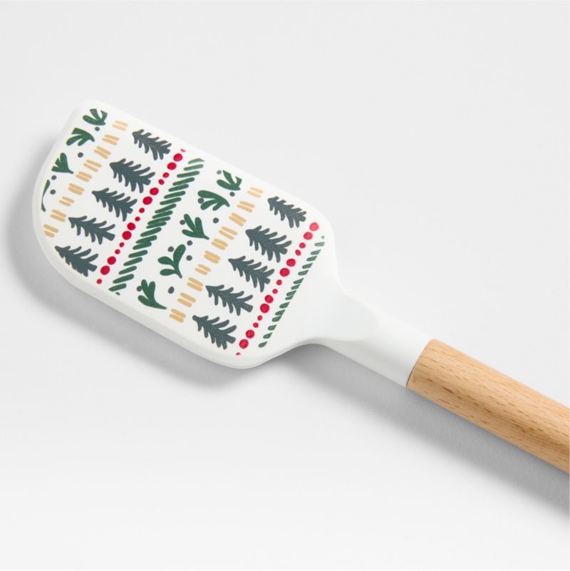 Nordic Fair Isle Silicone and Wood Spatula - Image 2