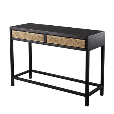 Ibanez 43.3 In. Oak Wood 2-Drawer Rectangular Reclaimed Wood Console Table - Image 0