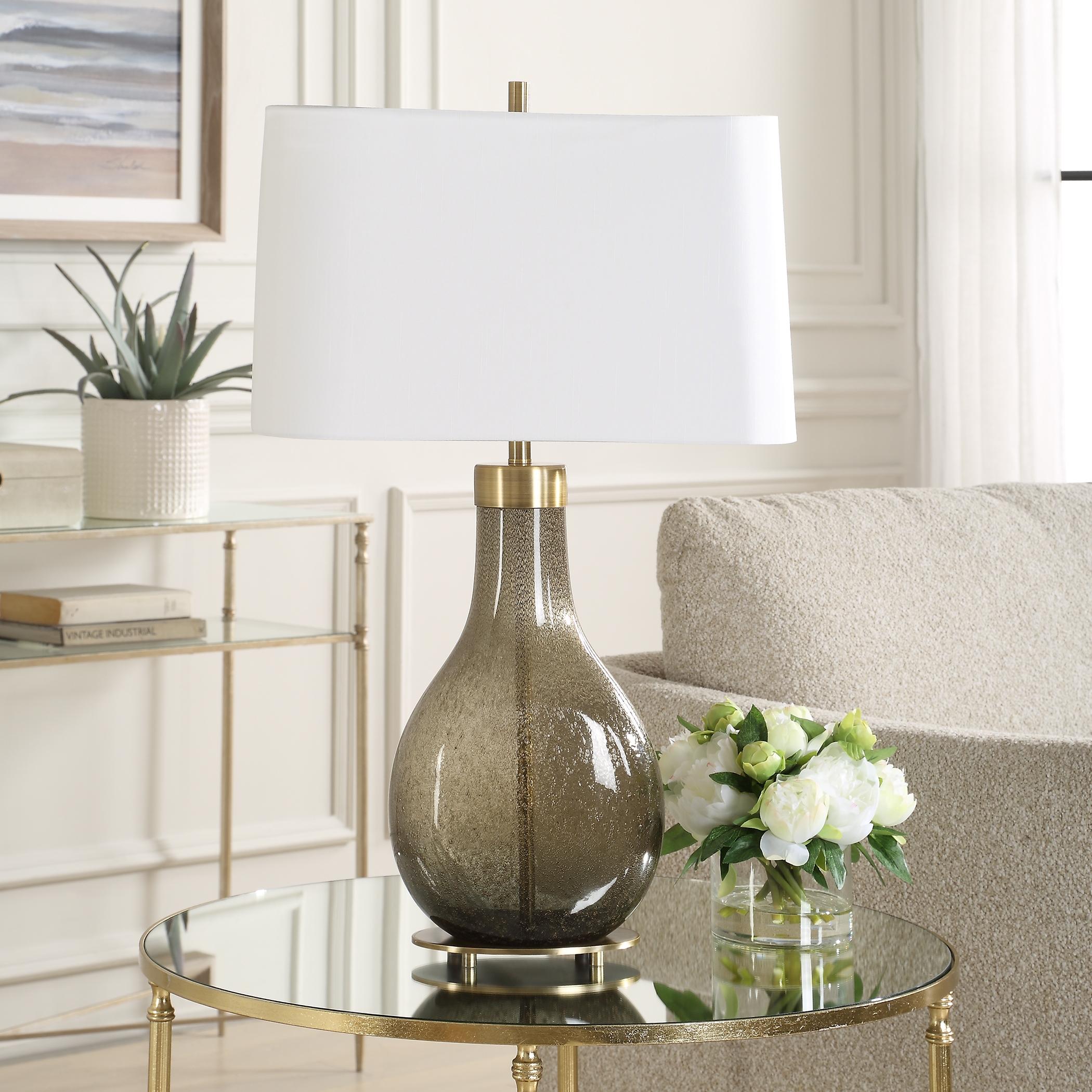 Shyla Dark Glass Table Lamp - Image 3