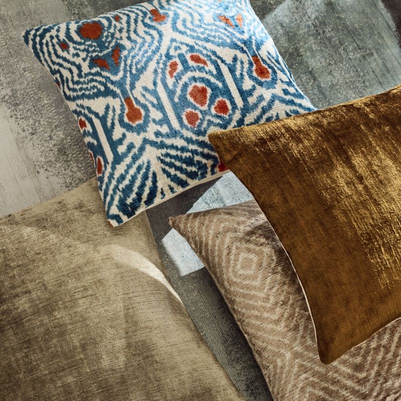 Icatio Turkish Silk Throw Pillow Cover 20"x20" - Image 4