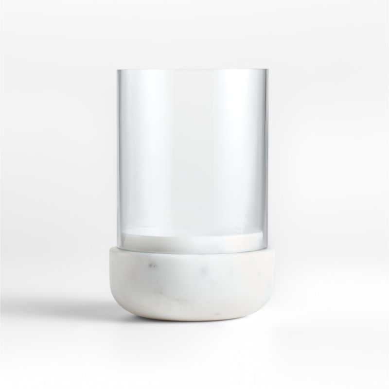 Curve Marble and Glass Hurricane Candle Holder 12.5" - Image 4