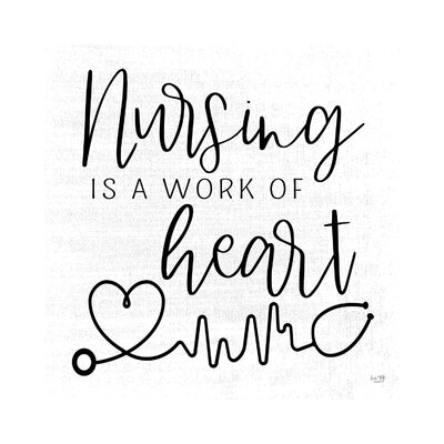 Nursing A Work Of Heart by Lux + Me Designs - Wrapped Canvas Gallery-Wrapped Canvas Giclée - Image 0