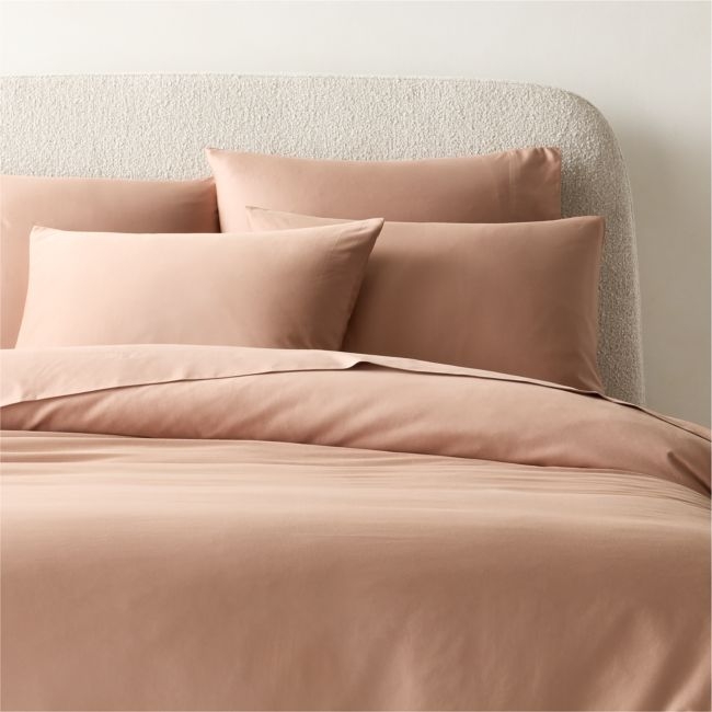 Classic Organic Cotton Sateen 520 Thread Count Dark Taupe Full/Queen Duvet Cover - Image 0