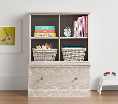 Cameron Bookcase Cubby & Cubby Drawer Base, Simply White, In-Home Delivery & Assembly - Image 3
