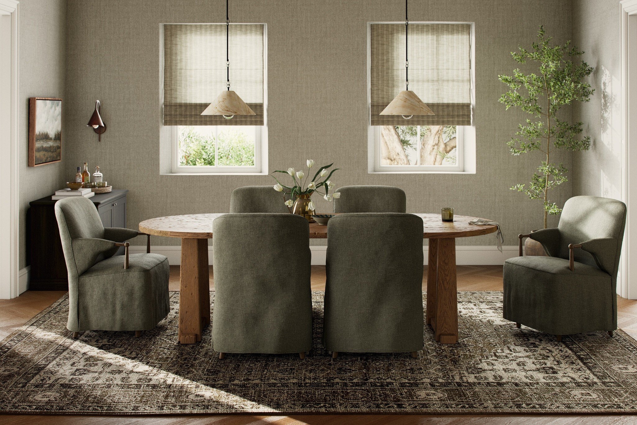 Brently Dining Chair - Broadway Olive by Amber Lewis x Four Hands - Image 12