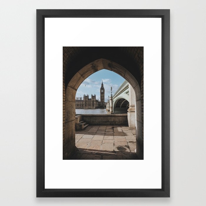 London, England Framed Art Print by Luke Gram - Vector Black - SMALL-15x21 - Image 0