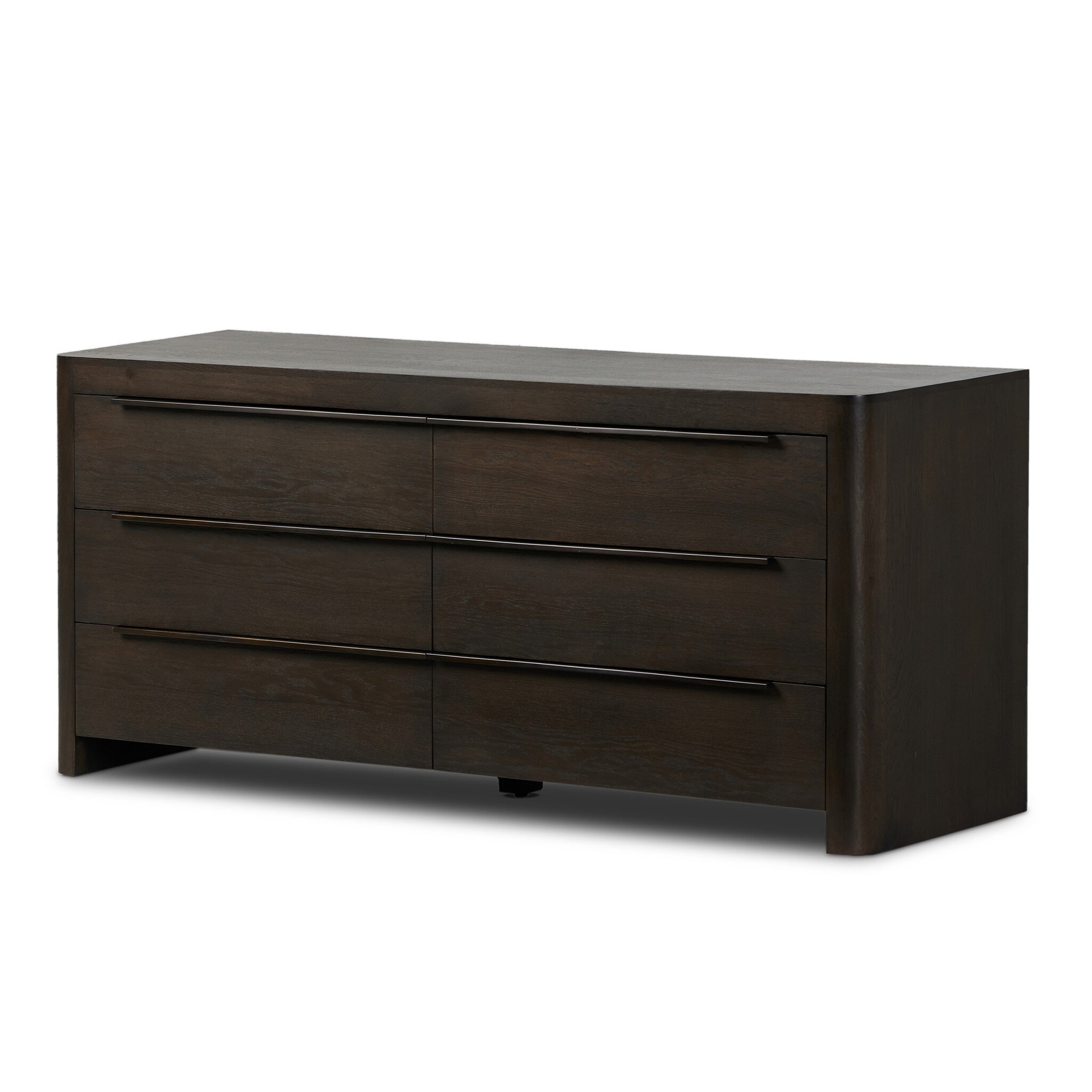 Bruce 6 Drawer Dresser - Espresso Oak Veneer - Image 1