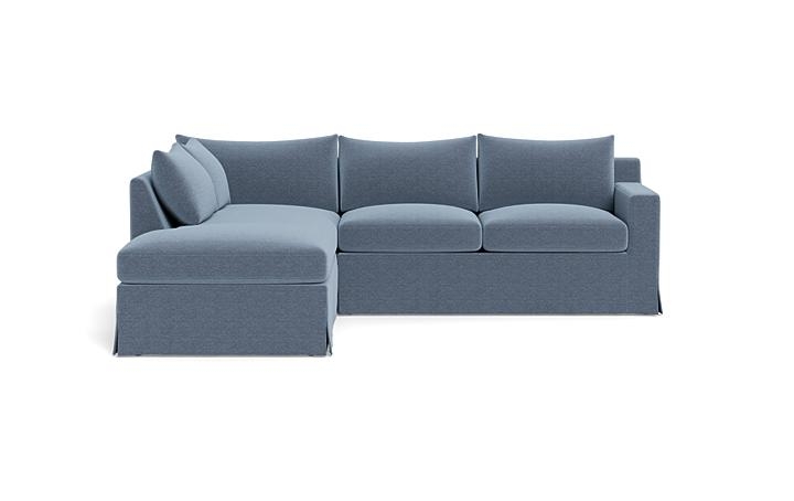 Sloan Slipcovered 3-Seat Left Bumper Sectional - Image 0