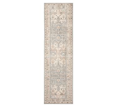 Nicolette Hand-Knotted Wool Rug, Cool Multi, 2.5 x 9' - Image 0