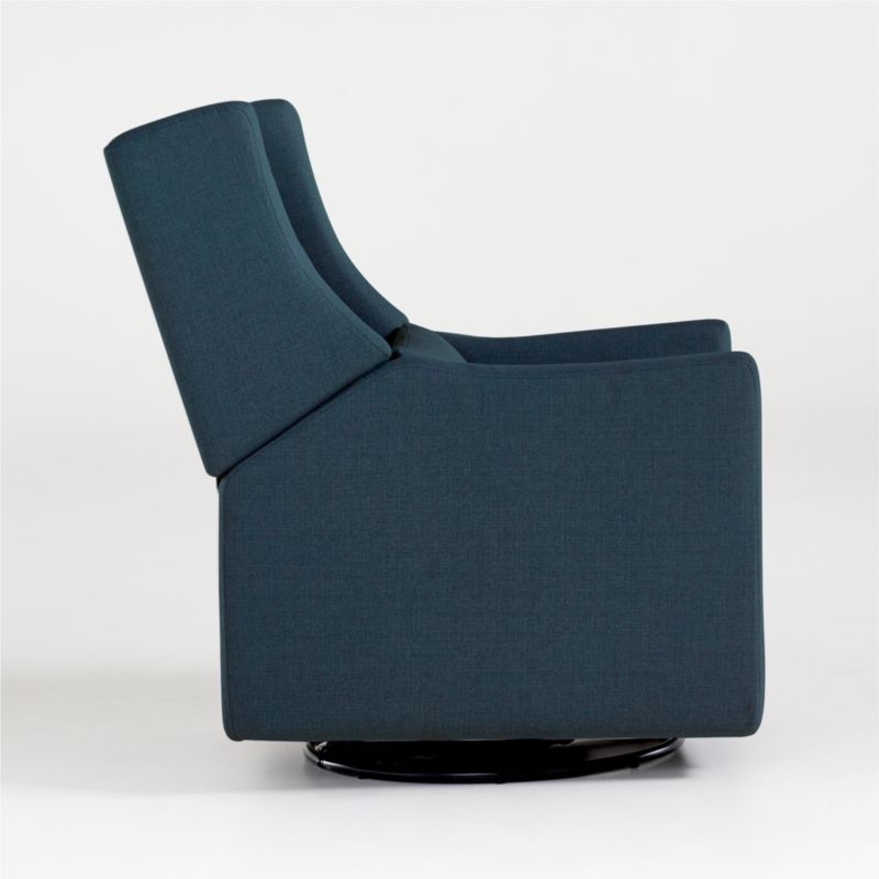 Babyletto Kiwi Navy Power Recliner & Swivel Glider in Eco-Performance Fabric - Image 5