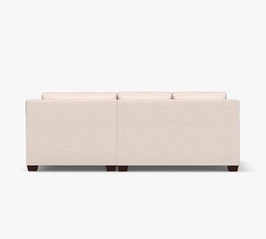 York Square Arm Upholstered Deep Seat Left Arm Loveseat with Double Wide Chaise Sectional and Bench Cushion, Down Blend Wrapped Cushions, Performance Brushed Basketweave Slate - Image 4