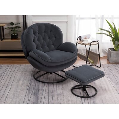 Julia Swivel Lounge Chair And Ottoman - Image 0